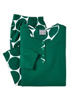 Tweepak pyjama's met knoopsluiting, lange broek en zakken 