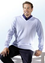 Prachtige V-hals trui in 5 kleuren BLAUW