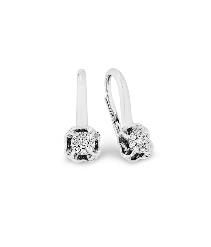 Witgouden oorbellen met diamanten