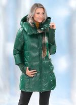 Jas met een lange gebreide manchet bij de manchetten 