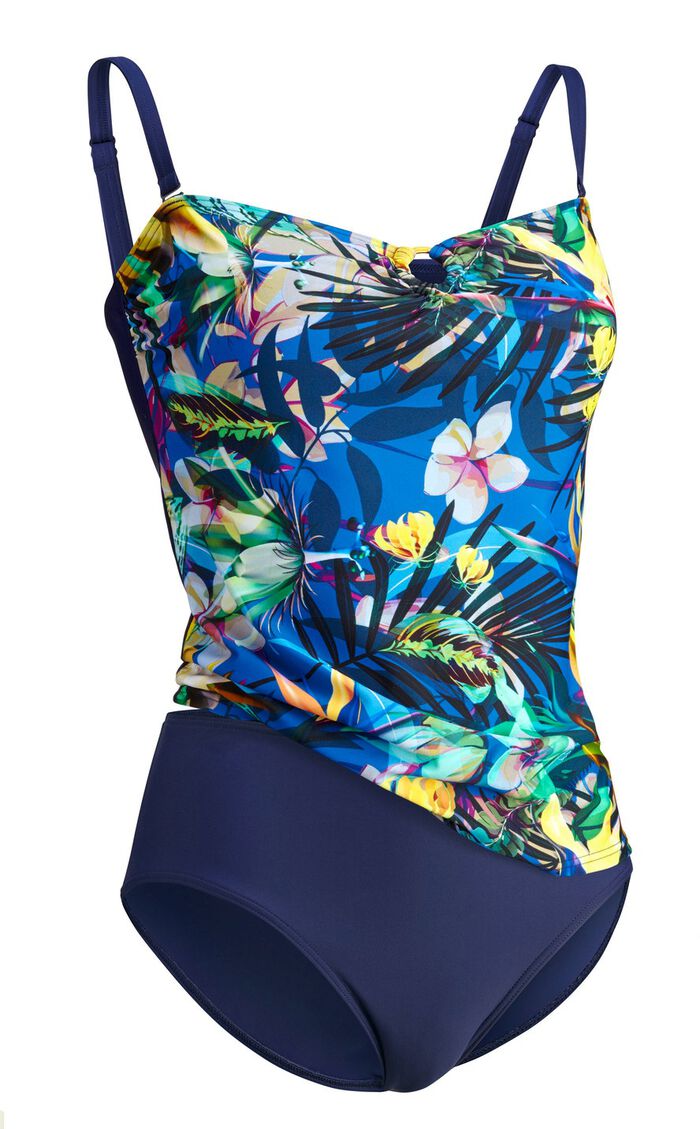 Laurina tankini in bandeauvorm met verstelbare en afneembare bandjes 