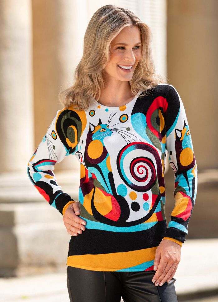 Een trui van zachte, fijngebreide kwaliteit 