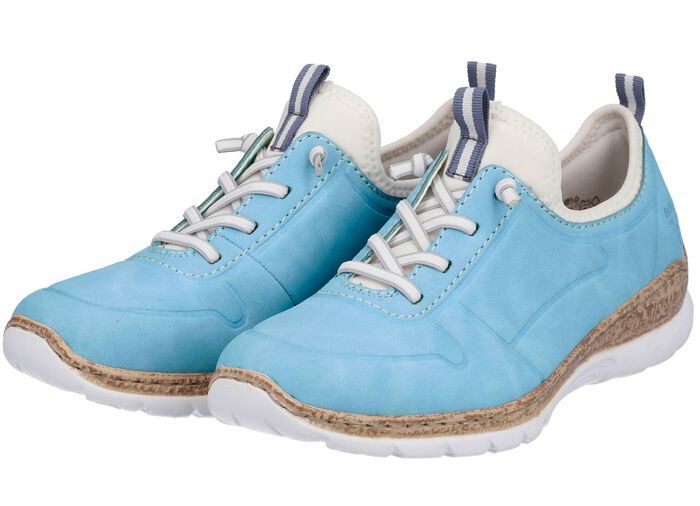 Rieker sneakers met elastische decoratieve vetersluiting 