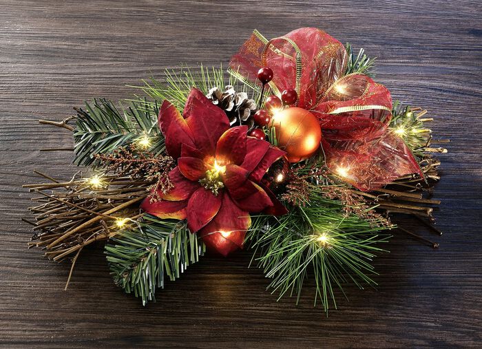 Verlichte tafelopstelling, werkt op batterijen 