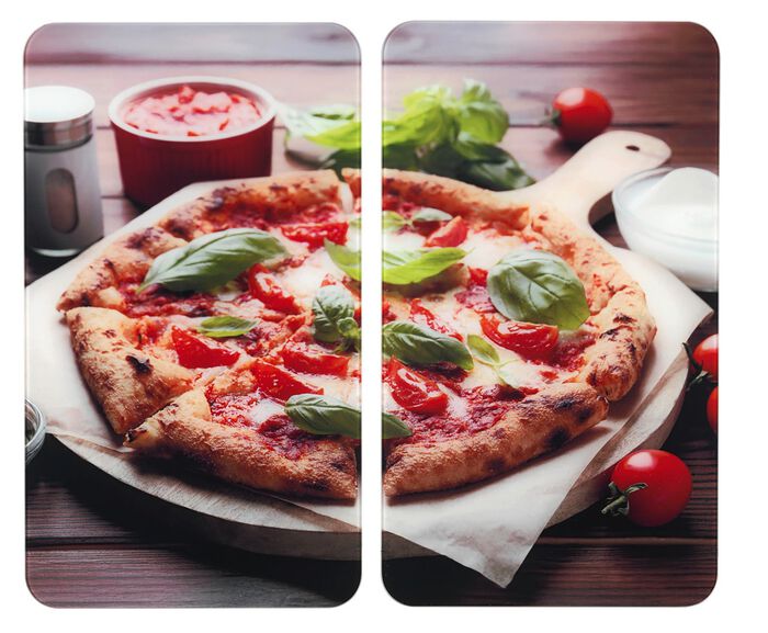 Glazen fornuisafdekplaten, set van 2 