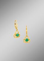 Oorbellen met echte smaragd 