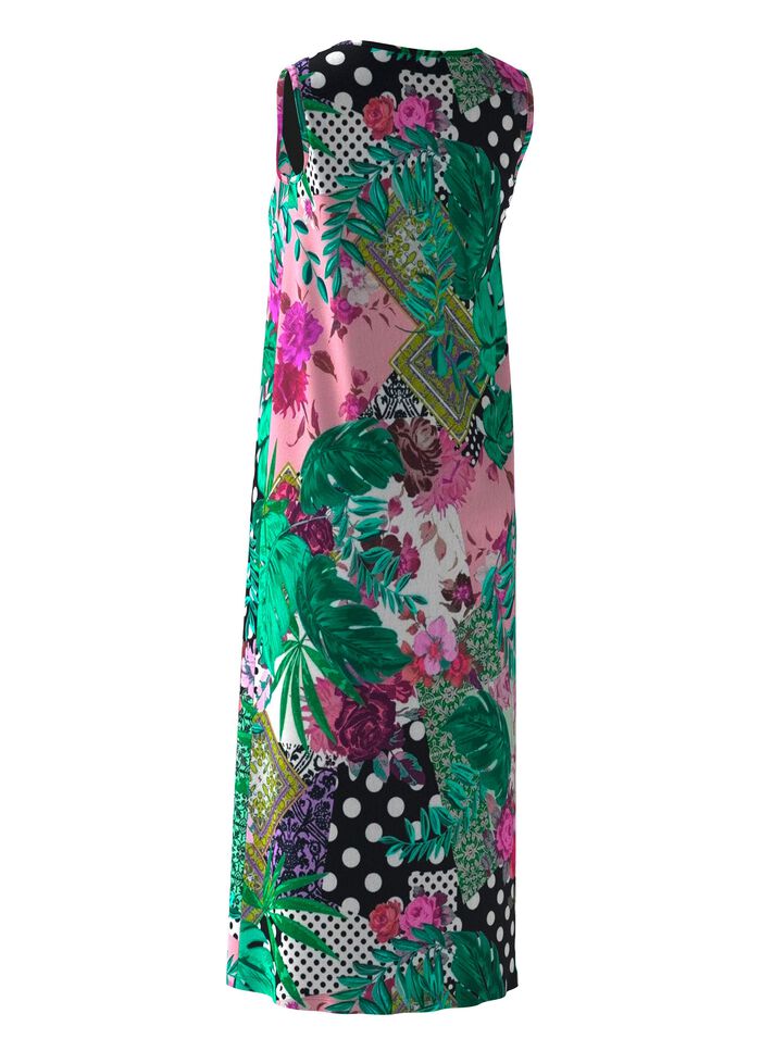 Jurk met kleurrijk printmotief, mouwloos 