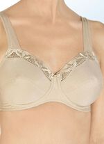 Felina beugelbh met borduurkant ZAND