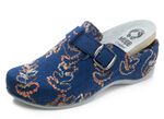 Mubb pantoffels met borduurpatroon BLAUW