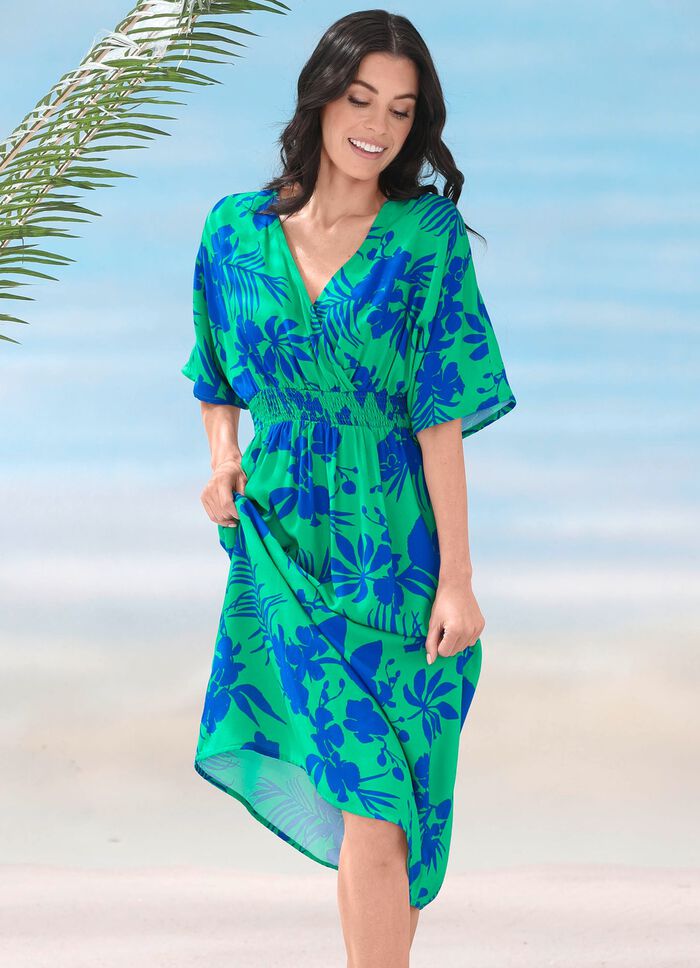 Laurina-jurk met uitgesneden V-hals 