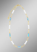 Sieradenset, 3-delig, van messing met kristalstenen 