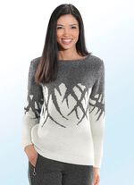 Trui met een elegant patroon en glitters 