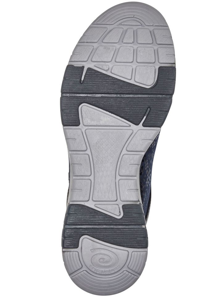 ELENA EDEN sneakers met glanzend bedrukt elastisch materiaal MARINE