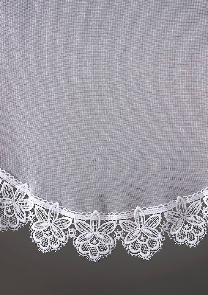 M-Bogen winkel gemaakt van echt Plauen-kant 