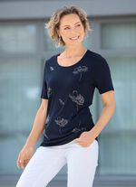 Uitstekend shirt met decoratieve strassversiering 