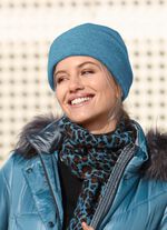 Hoed met manchet JEANSBLAUW