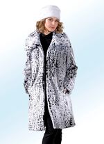 Korte jas met bonthaaksluiting 