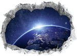 3D muur tattoo Galaxy noctilucent