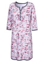 Nachthemd met knoopsluiting en 3/4-mouwen 