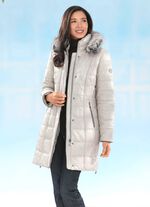 Korte jas met bies van imitatienappaleer KITTEN