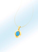 Wondermooie kettinghanger met turkoois 