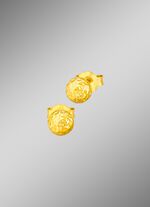 Vergulde oorknopjes met gefacetteerde bolletjes 