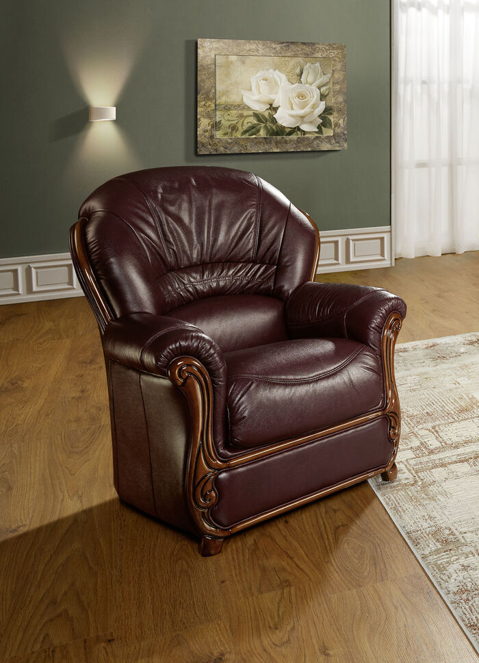 Gestoffeerde meubelen met lederen bekleding die overal in de kamer geplaatst kunnen worden BORDEAUX