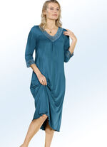 e.femme nachtjapon met borduurkant en modal BENZINE