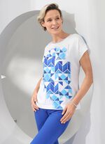 Shirttuniek met geweldige randprint 