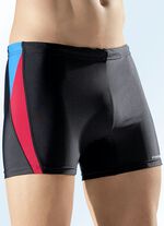 Pak van twee zwembroeken met kleurrijke inzetstukken 