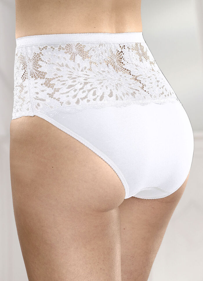 Set van vier slips met elastische kant 