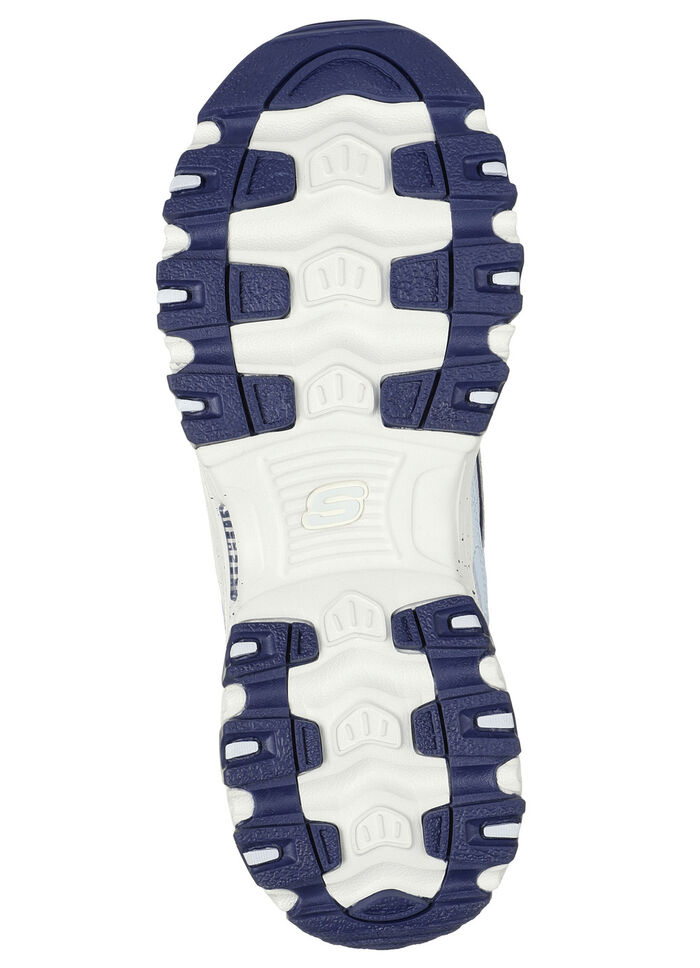 SKECHERS sneakers met veters en suède afwerking BLAUW-ROZE