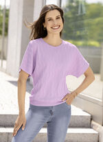 Trui met golfpatroon FLIEDER