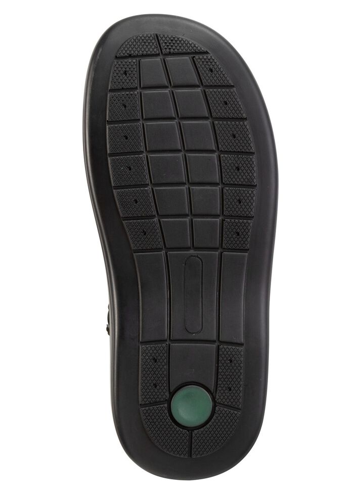 GINO GALANTE, comfortabele herenmuiltjes, breedte H, gemaakt van leer ZWART-CHIANTI