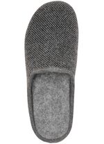 Pantoffels van textiel met een subtiel patroon GRIJS