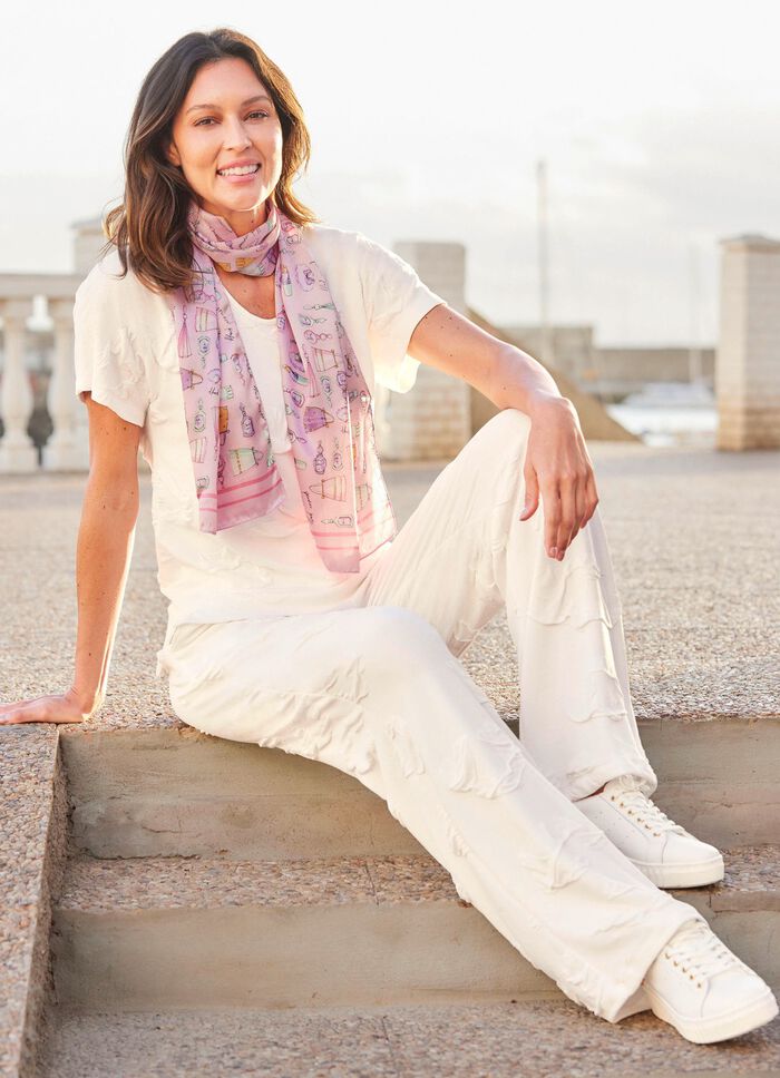 shirt met overlappende schouders 