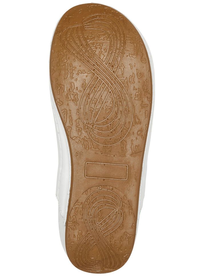 Andrea Conti klomp gemaakt van zacht nappaleer WIT