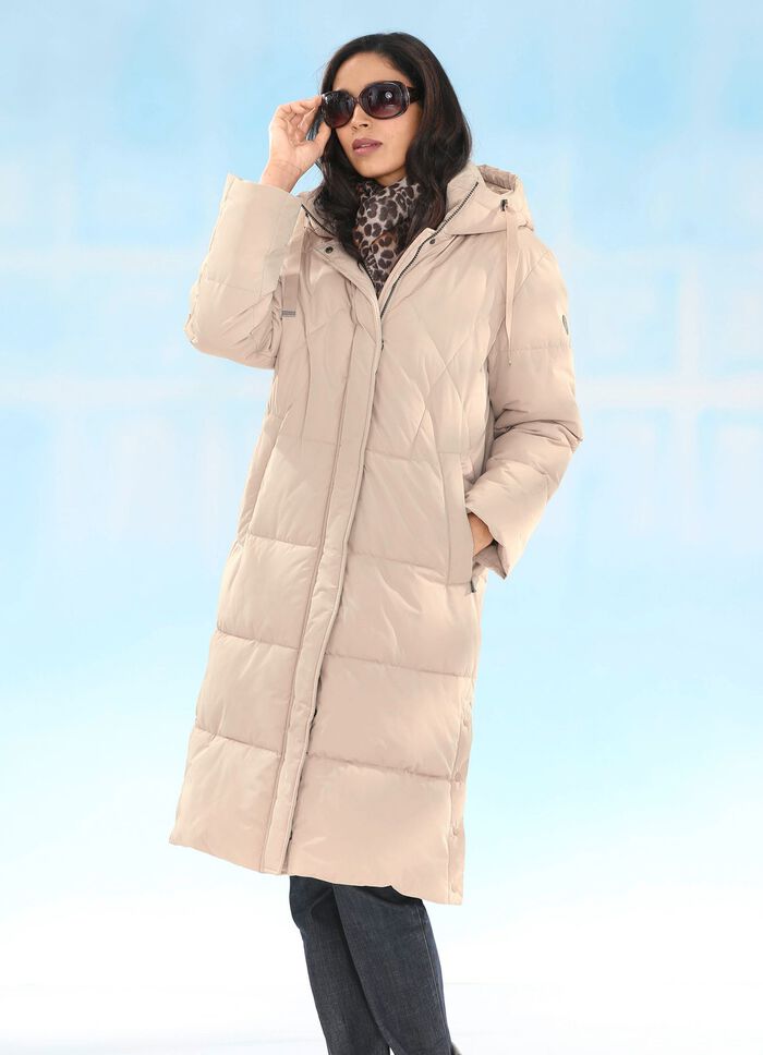 Jas met een casual snit ZAND