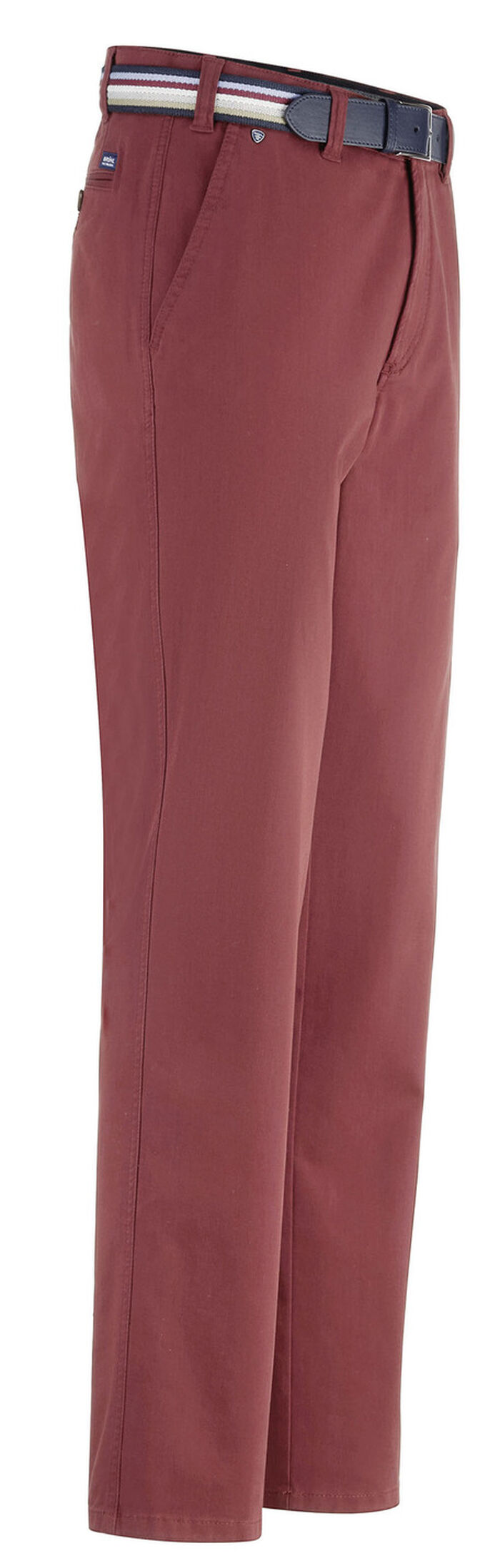 Broek "Brühl" met riem in 3 kleuren DONKERROOD