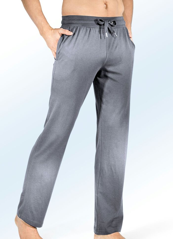 Set van twee lange slaap- en vrijetijdsbroeken met trekkoord en zijzakken 