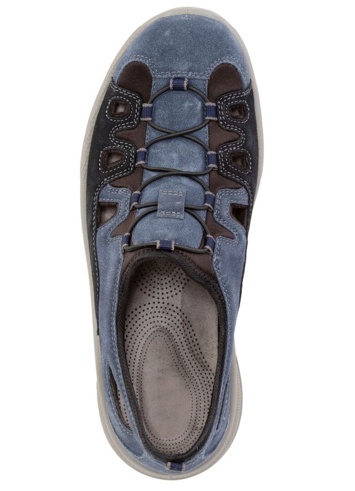 GINO GALANTE pantoffels met elastische decoratieve vetersluiting 