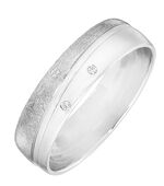 Schitterende trouwring in witgoud 