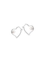 Oorringen met hartje zilver 925/- 