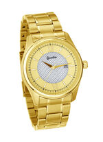 Solar herenhorloge met vergulde roestvrijstalen bandkast