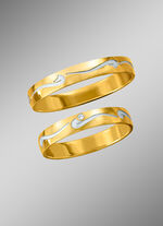 Deels gesatineerde trouwring 