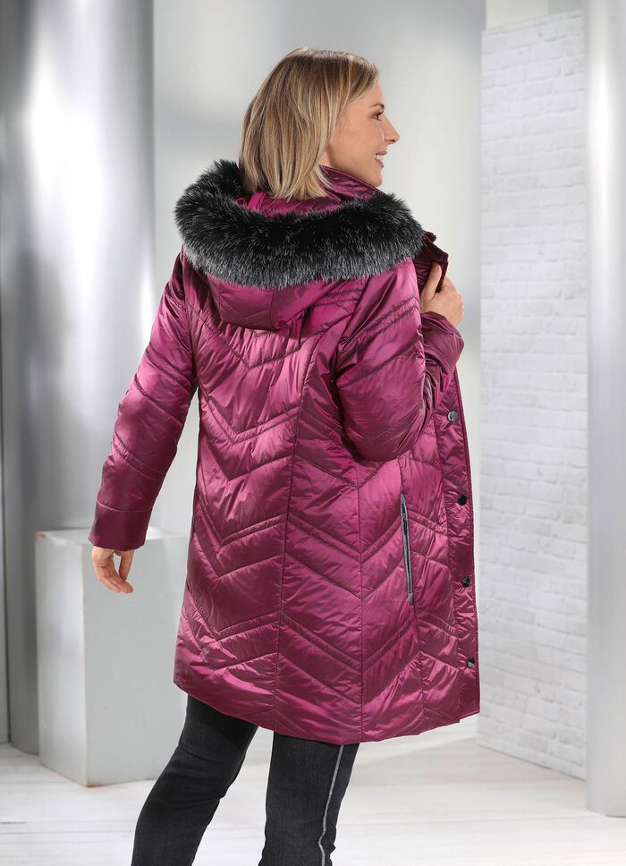 Lange jas in 2 kleuren CYCLAAM