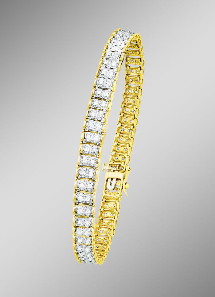 Armband tweekleurig met briljanten 