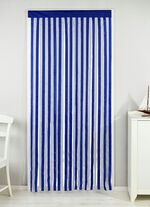 Deurgordijn gemaakt van polyester linten BLAUW-WIT