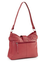 Laurina, tas, dames, van leer RUBINROT