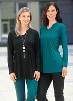 Overhemd met opstaande kraag in 2 kleuren 